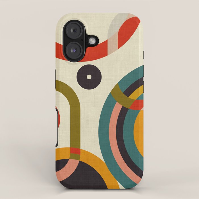 mid century cirque iPhone Case Gallery Image 1