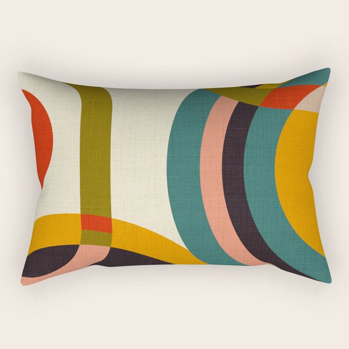 mid century cirque Rectangular Pillow Gallery Image 1