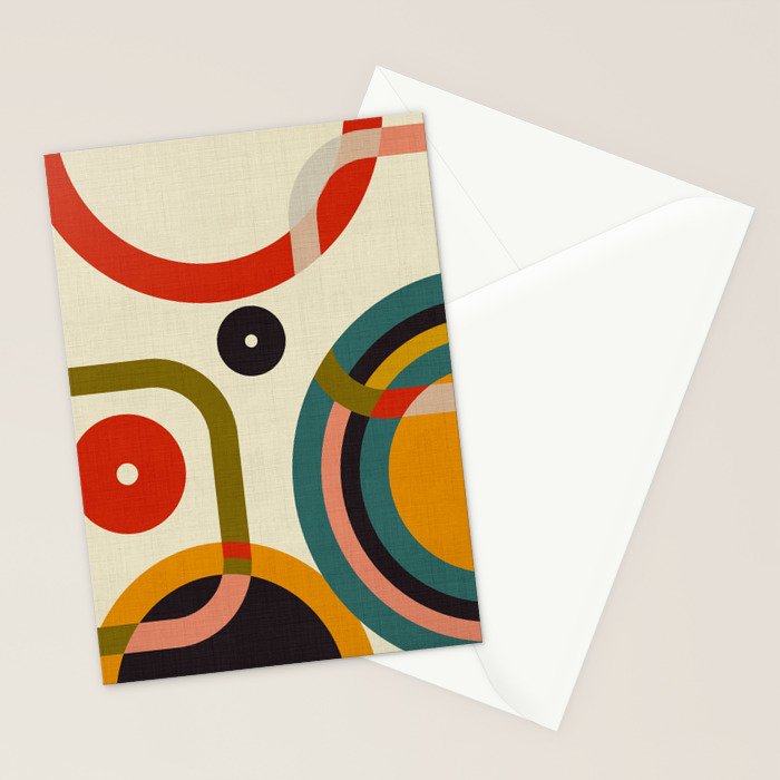 mid century cirque Stationery Card Gallery Image 2