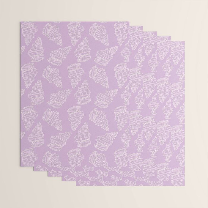 Conch Shell on Lavender Wrapping Paper Gallery Image 3
