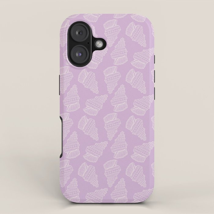 Conch Shell on Lavender iPhone Case Gallery Image 1