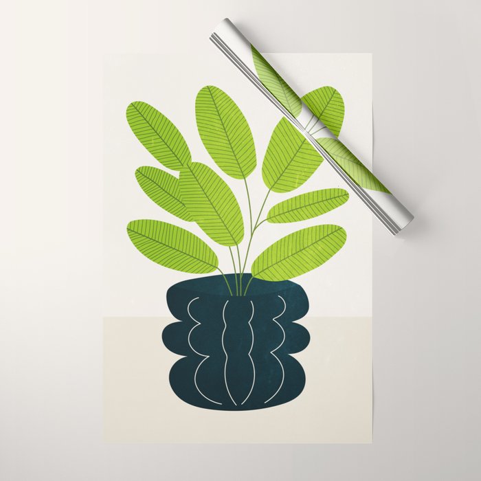 Black Pearl Vase & Spring Bud Leaves: Vases & Stuff 02 Wrapping Paper Gallery Image 1