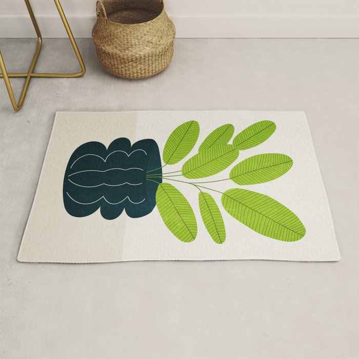Black Pearl Vase & Spring Bud Leaves: Vases & Stuff 02 Rug Gallery Image 1