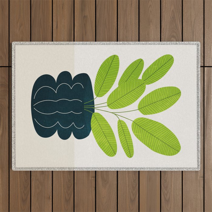 Black Pearl Vase & Spring Bud Leaves: Vases & Stuff 02 Outdoor Rug Gallery Image 1