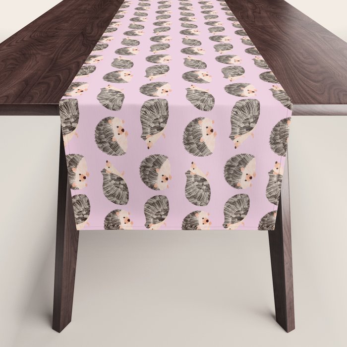 Hedgehog Rose Pink Table Runner Gallery Image 1