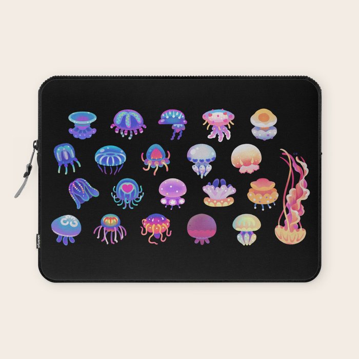Jellyfish Day - dark Laptop Sleeve Gallery Image 1