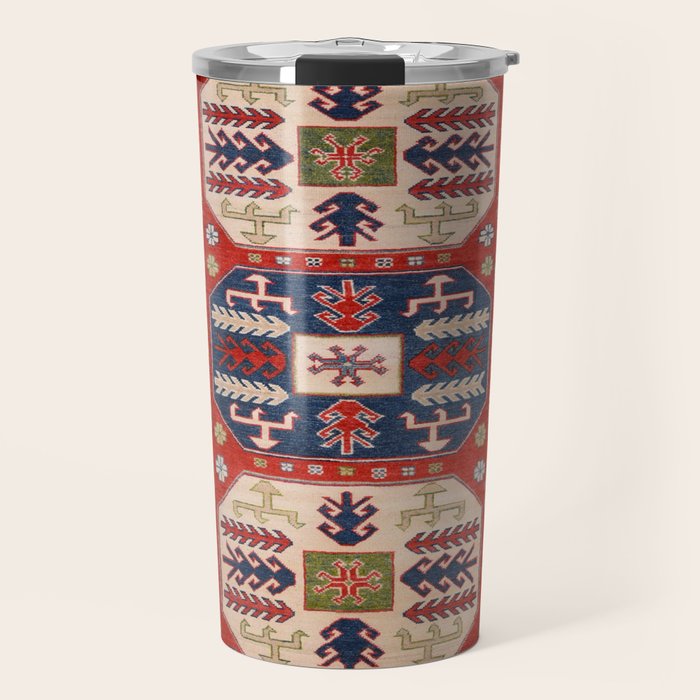 Arrow Spiral Kazak Handmade Rug Travel Mug Gallery Image 1