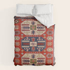 Arrow Spiral Kazak Handmade Rug Duvet Cover Gallery Image 6
