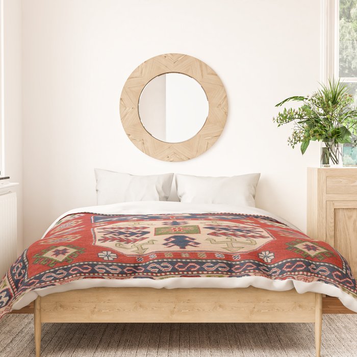 Arrow Spiral Kazak Handmade Rug Duvet Cover Gallery Image 3
