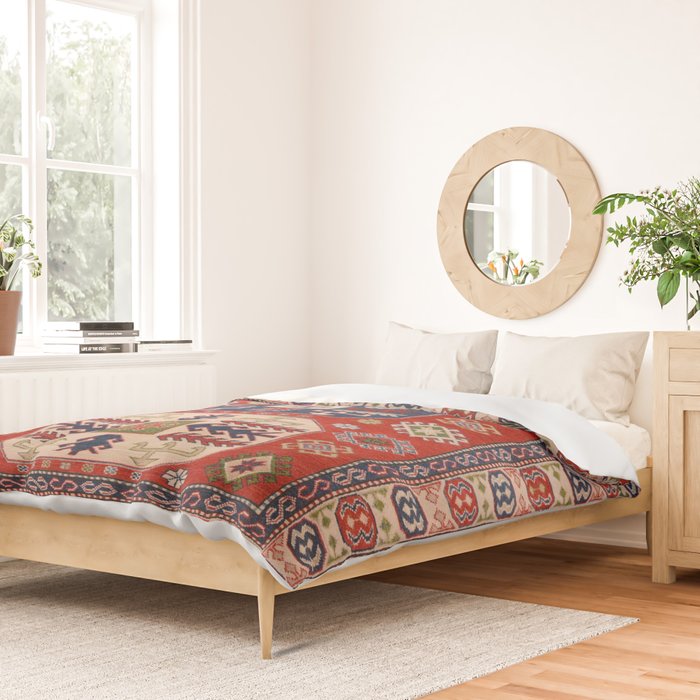 Arrow Spiral Kazak Handmade Rug Duvet Cover Gallery Image 2