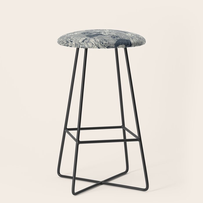 cryptid crowd indigo pearl Stool Gallery Image 1