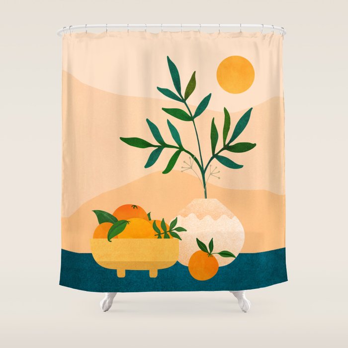 Palm Springs Picnic Nature Scene Shower Curtain Gallery Image 1