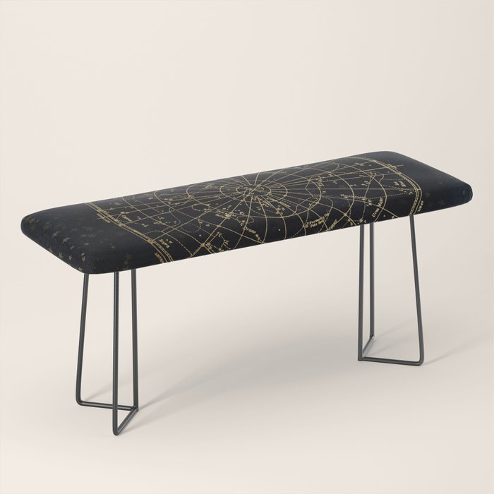 Golden Star Map Bench Gallery Image 1
