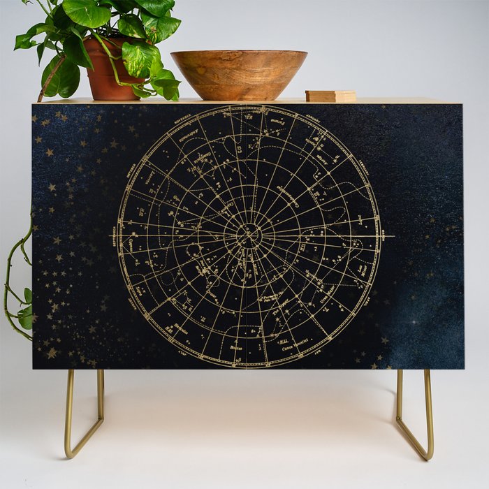 Golden Star Map Credenza Gallery Image 1