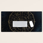 Golden Star Map Desk Mat Gallery Image 1