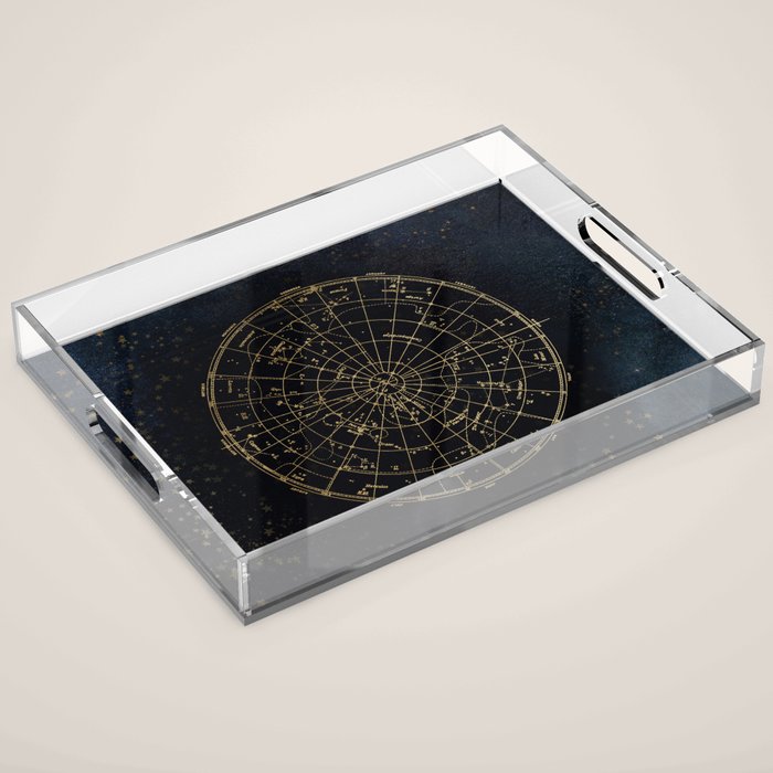 Golden Star Map Acrylic Tray Gallery Image 1