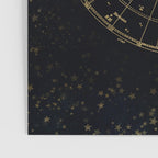 Golden Star Map Poster Gallery Image 3