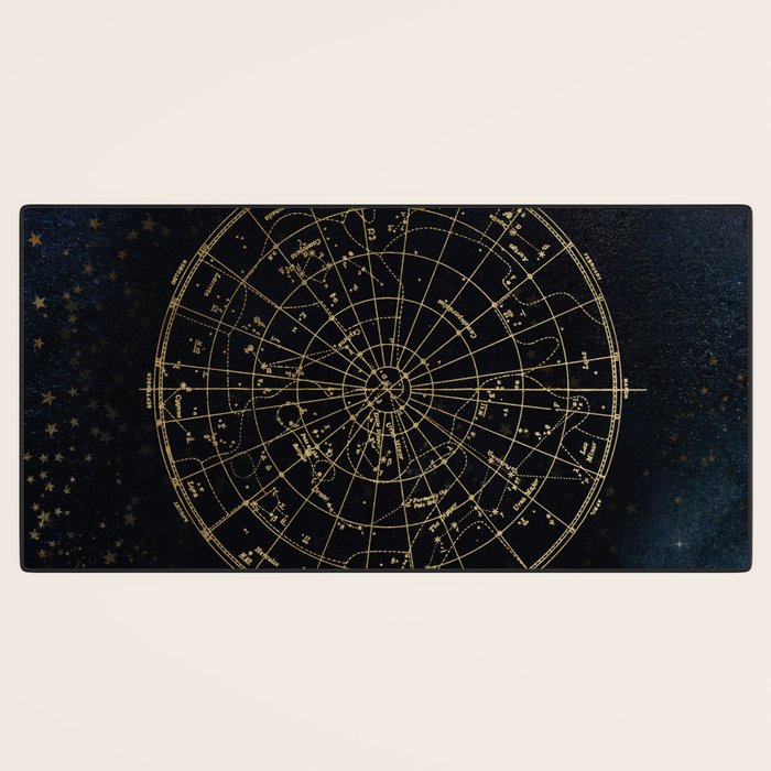 Golden Star Map Desk Mat Gallery Image 3