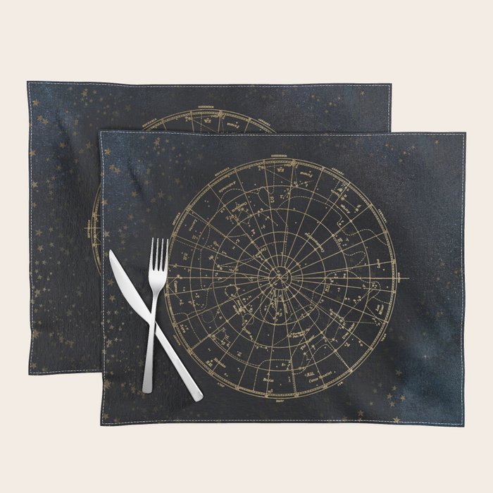 Golden Star Map Placemat Gallery Image 1