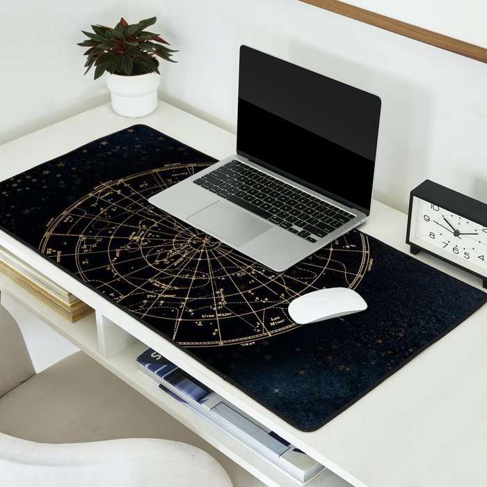 Golden Star Map Desk Mat Gallery Image 2