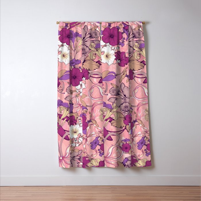 Art Nouveau V Window Curtain Gallery Image 3