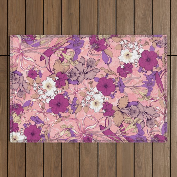 Art Nouveau V Outdoor Rug Gallery Image 1