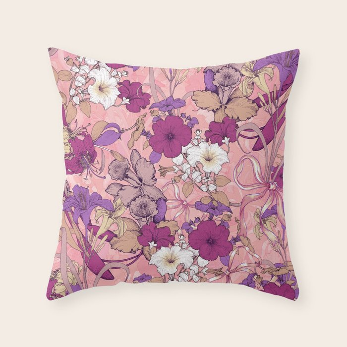 Art Nouveau V Throw Pillow Gallery Image 1