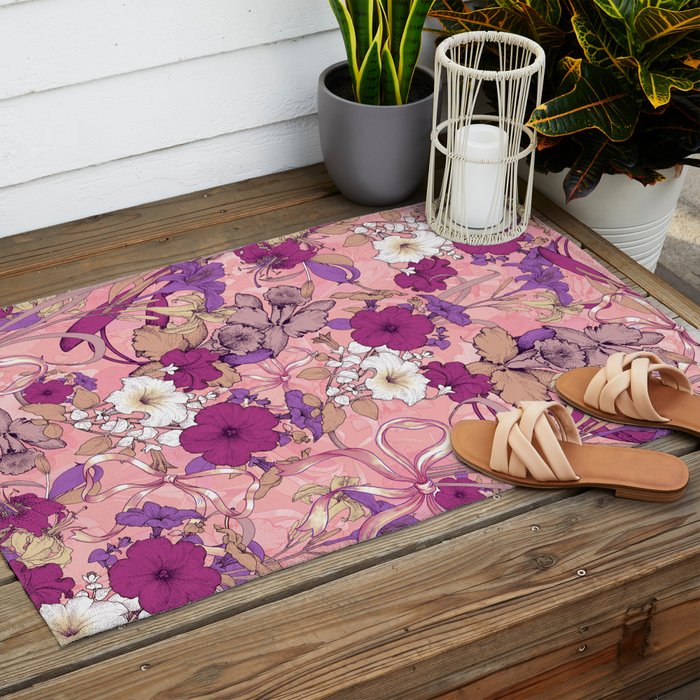 Art Nouveau V Outdoor Rug Gallery Image 2