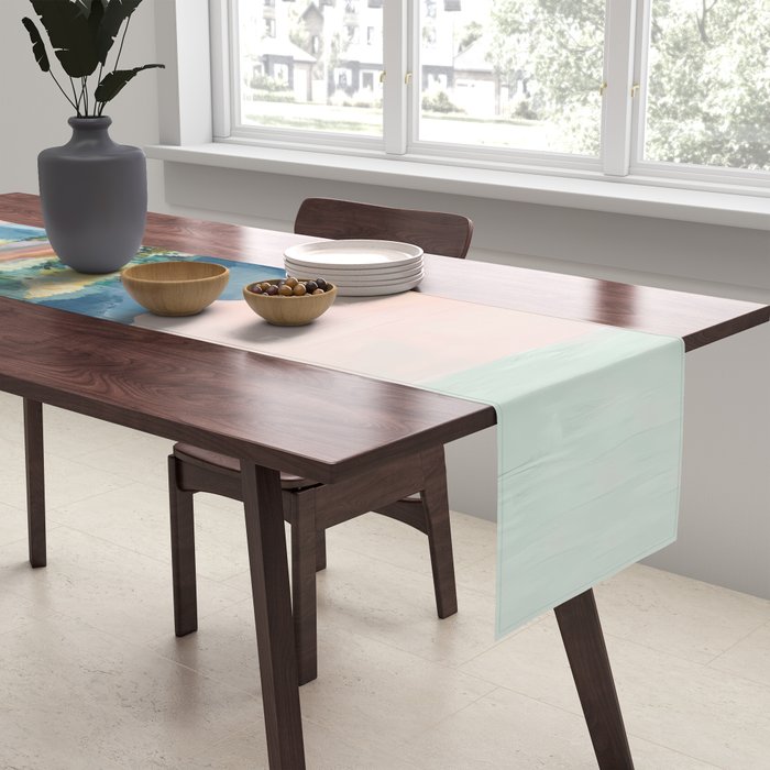 Pastel Lake Reflections Table Runner Gallery Image 2