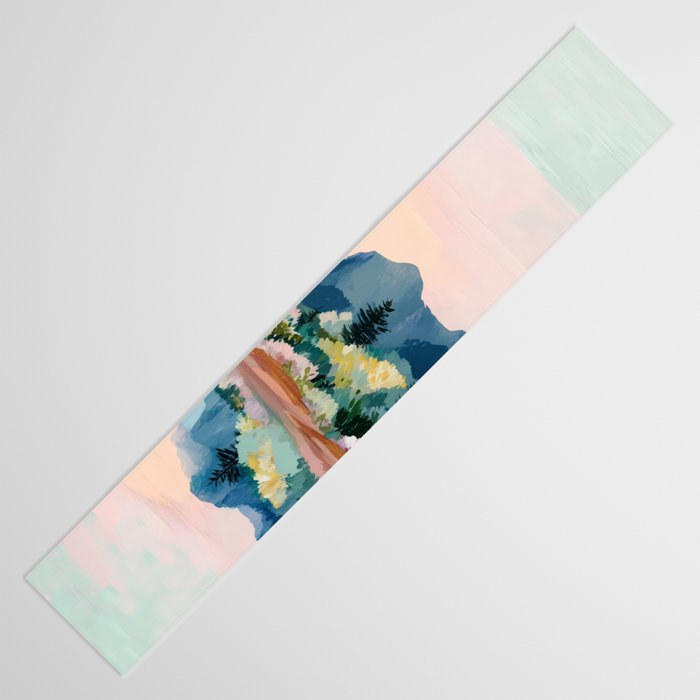 Pastel Lake Reflections Table Runner Gallery Image 3