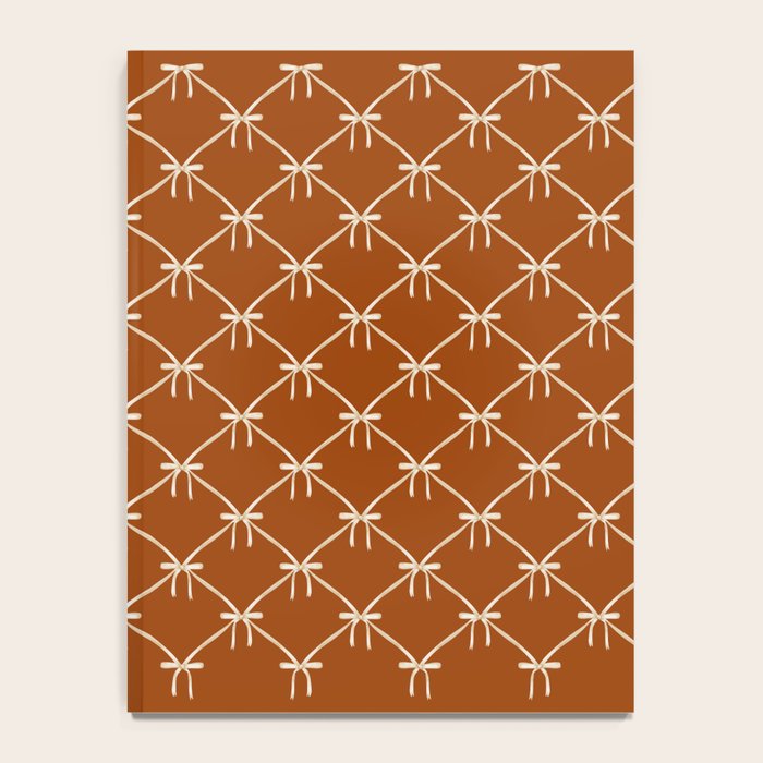 Bows & Ribbons Pattern XIV Rust Notebook Gallery Image 4