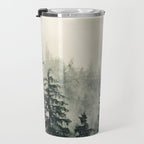 Thick pine forest in the descending mist Travel Mug Gallery Image 3