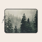 Thick pine forest in the descending mist Laptop Sleeve Gallery Image 1