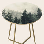 Thick pine forest in the descending mist Side Table Gallery Image 2