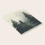 Thick pine forest in the descending mist Notebook Gallery Image 2