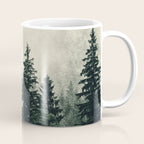 Thick pine forest in the descending mist Coffee Mug Gallery Image 1