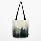 Thick pine forest in the descending mist Tote Bag Gallery Image 2