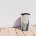 Thick pine forest in the descending mist Travel Mug Gallery Image 4