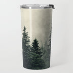Thick pine forest in the descending mist Travel Mug Gallery Image 2