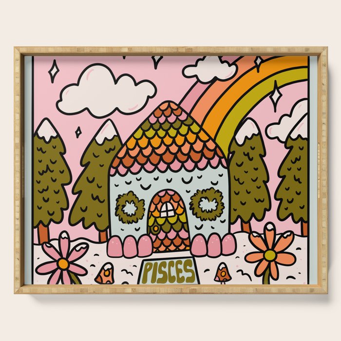 Pisces Gingerbread House Serving Tray Gallery Image 1