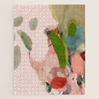 pink summer roses 1 triptych abstract  Jigsaw Puzzle Gallery Image 1