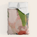 pink summer roses 1 triptych abstract  Duvet Cover Gallery Image 6