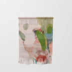 pink summer roses 1 triptych abstract  Wall Hanging Gallery Image 1