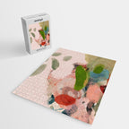 pink summer roses 1 triptych abstract  Jigsaw Puzzle Gallery Image 2