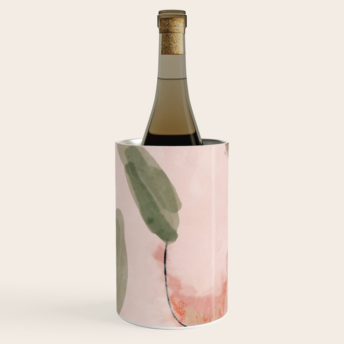 pink summer roses 1 triptych abstract  Wine Chiller Gallery Image 2