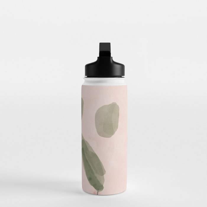 pink summer roses 1 triptych abstract  Water Bottle Gallery Image 3