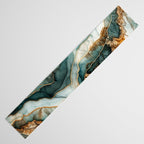 Magnific Marble Elegant And Luxury Teal Gold Gemstone Table Runner Gallery Image 3