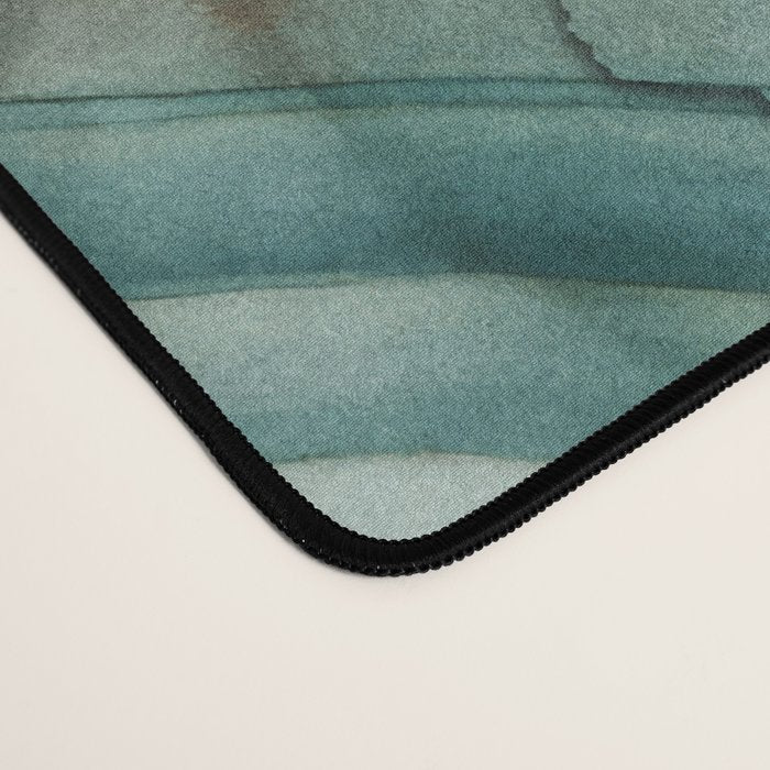 Magnific Marble Elegant And Luxury Teal Gold Gemstone Desk Mat Gallery Image 4