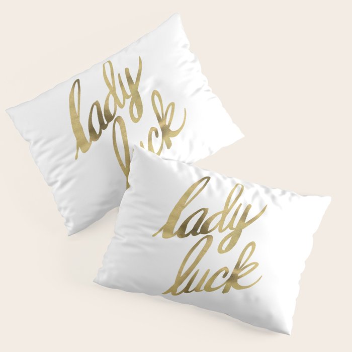 Lady Luck - Gold Ink Pillow Sham Gallery Image 3