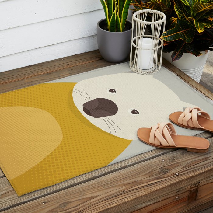 Whimsy Wombat, Animal Portrait Outdoor Rug Gallery Image 2